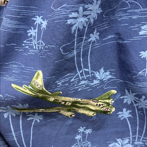 RJC Men's Blue Airplane Print Casual Shirt - Picture 6 of 8